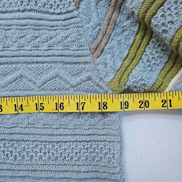 OLEANA Norway Women's Sweater 100% Alpaca Long Chunky Pointelle V-Neck Whimsical - Picture 10 of 11